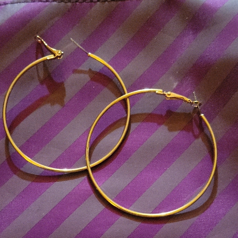 Massini Gold Tone Hoop Earrings